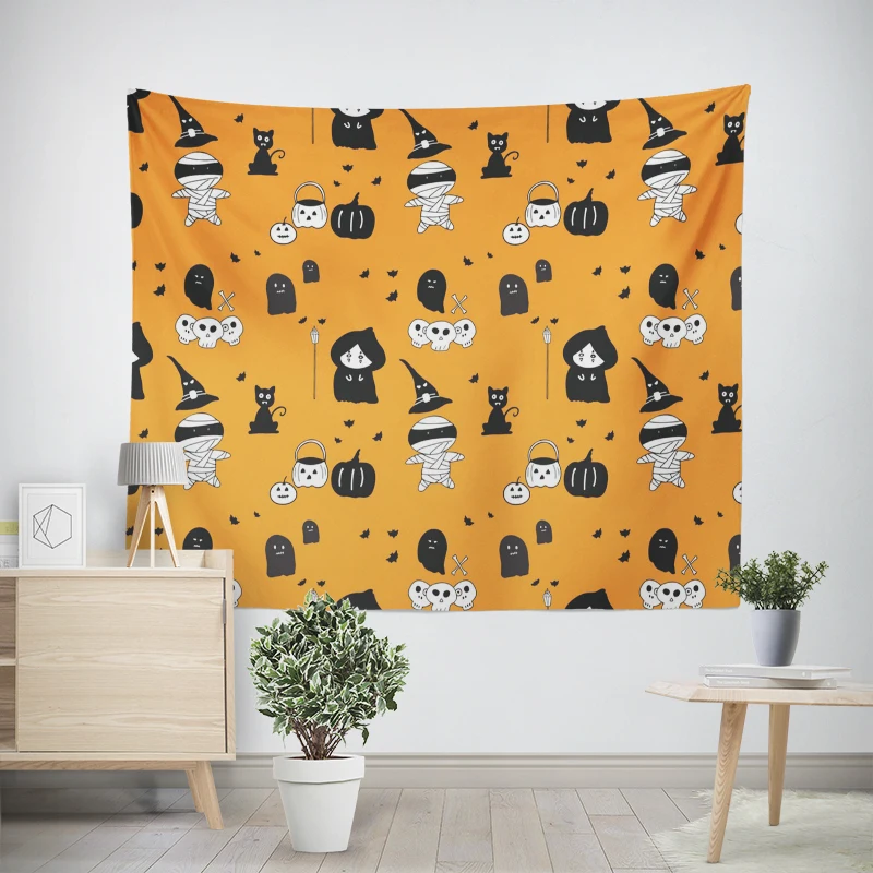 Huisdecoratie Moderne Kamer Decor Items Wandtapijt Esthetische Slaapkamer Muur Kunst Grote Stof Tapestry Halloween Herfst Grappig