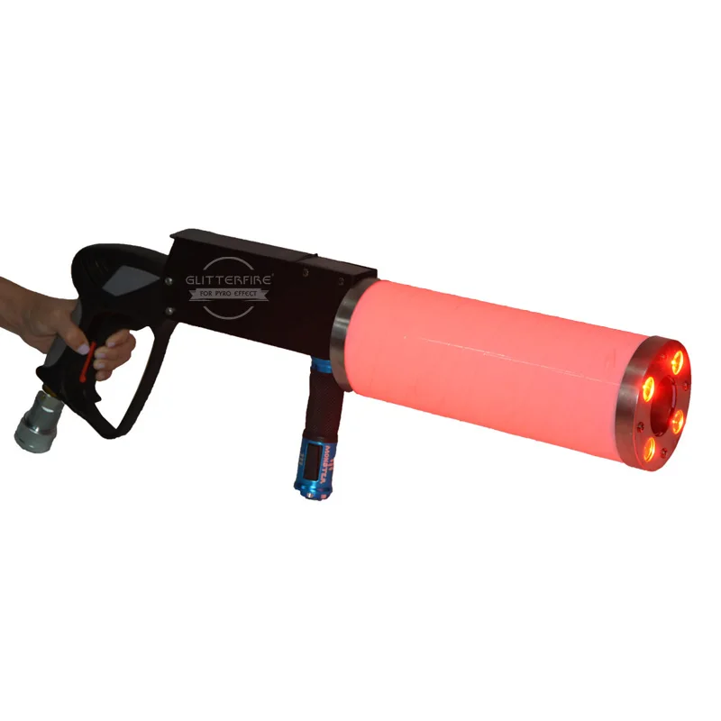 Professionelle Bühne LED RGB Farbe Co2 Cyro Jet Shooter Raucheffekt Handheld CO2 Jet Maschine