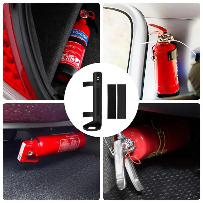 Fire Extinguisher Mount Durable Space Saving Stable Good Placement Mount Self Adhesive Extinguisher Holder For Home Cars