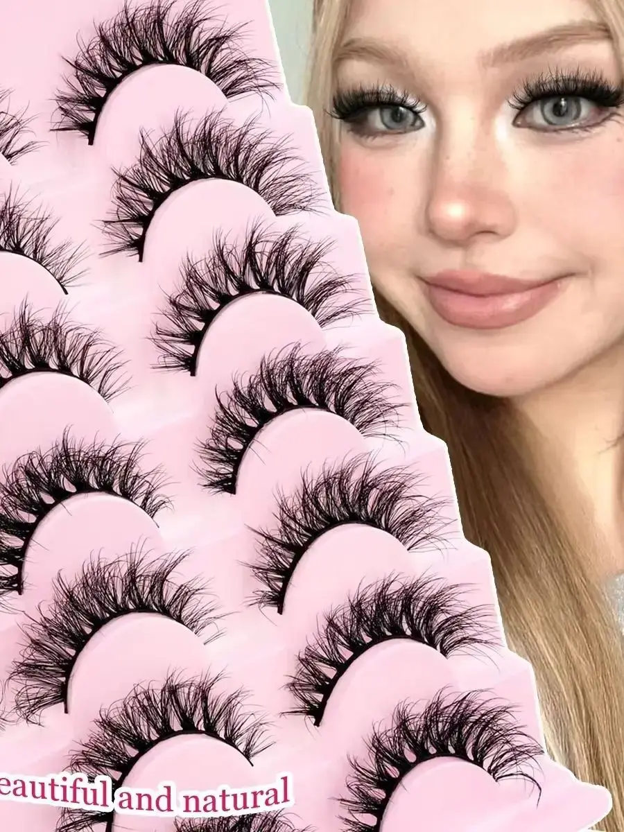 YSDO 3/7 أزواج عين القط نصف جلدة الطبيعية طويلة الرموش الصناعية تأثيري ماكياج عبر قطاع رموش مانغا جلدة تمديد أداة