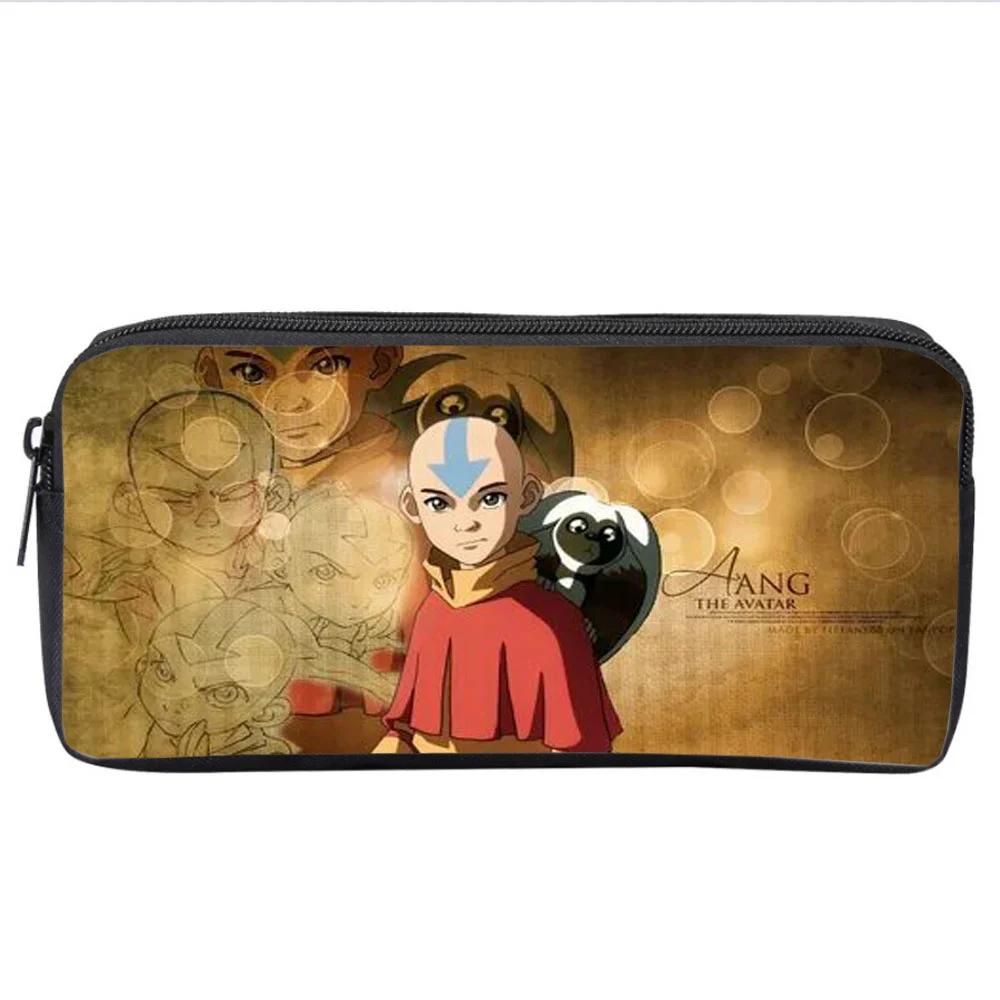 Anime Game Avatar Student Pencil Case Kids Cartoon Pencil Bag Teenager Zipper Handbag Women Girls Makeup Bag