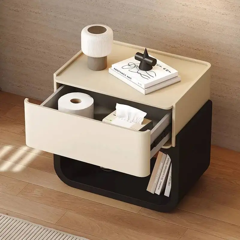 

Luxury Aesthetic Night Table Storage Simple Nordic Trendy Bedside Table Drawers Italian Mesa De Cabeceira Bedroom Furnitur