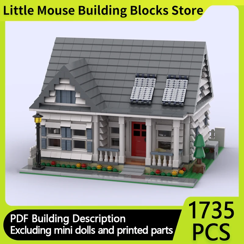 Ville rue vue modèle MOC briques de construction ville maison résidentielle technologie modulaire cadeaux vacances assembler enfants jouets costume