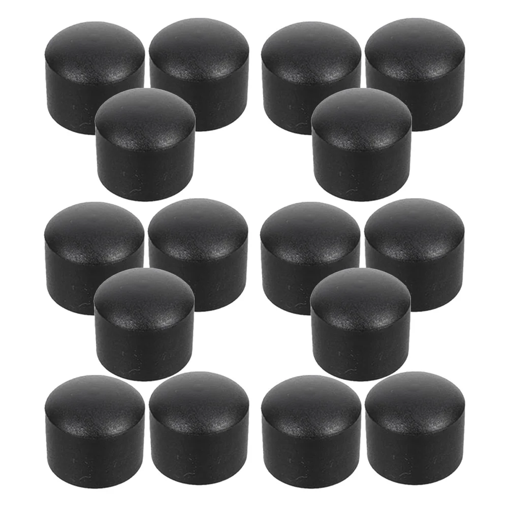 

30pcs Foosball End Caps 15.8Mm Table Football Accessories Black Tubing Plugs For Adult Foosball Table Rods - Seamless Safety