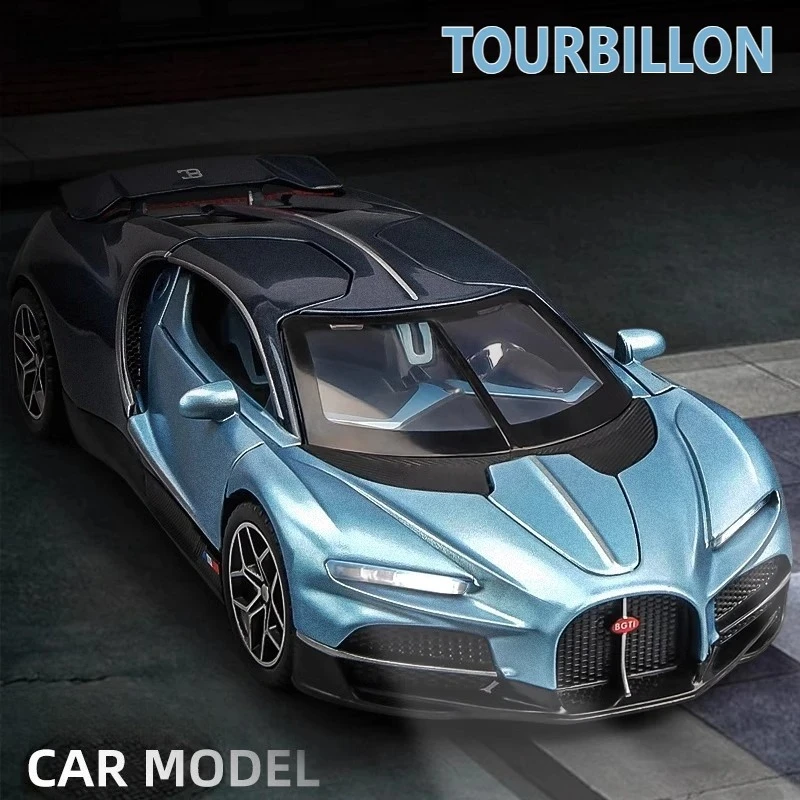 1:32 Tourbillon Supercar Simulatie Diecast Metaallegering Model Auto Geluid Licht Trek Collectie Kindergeschenken