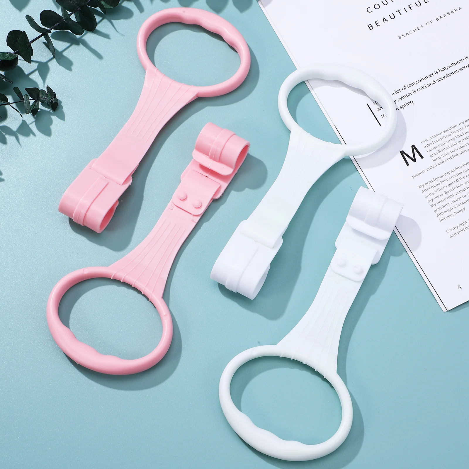 

4Pcs Baby Pull Up Rings Soft Durable Infant Stand Up Rings for Nursery Cot Playpen Assistant Baby Pull Ring