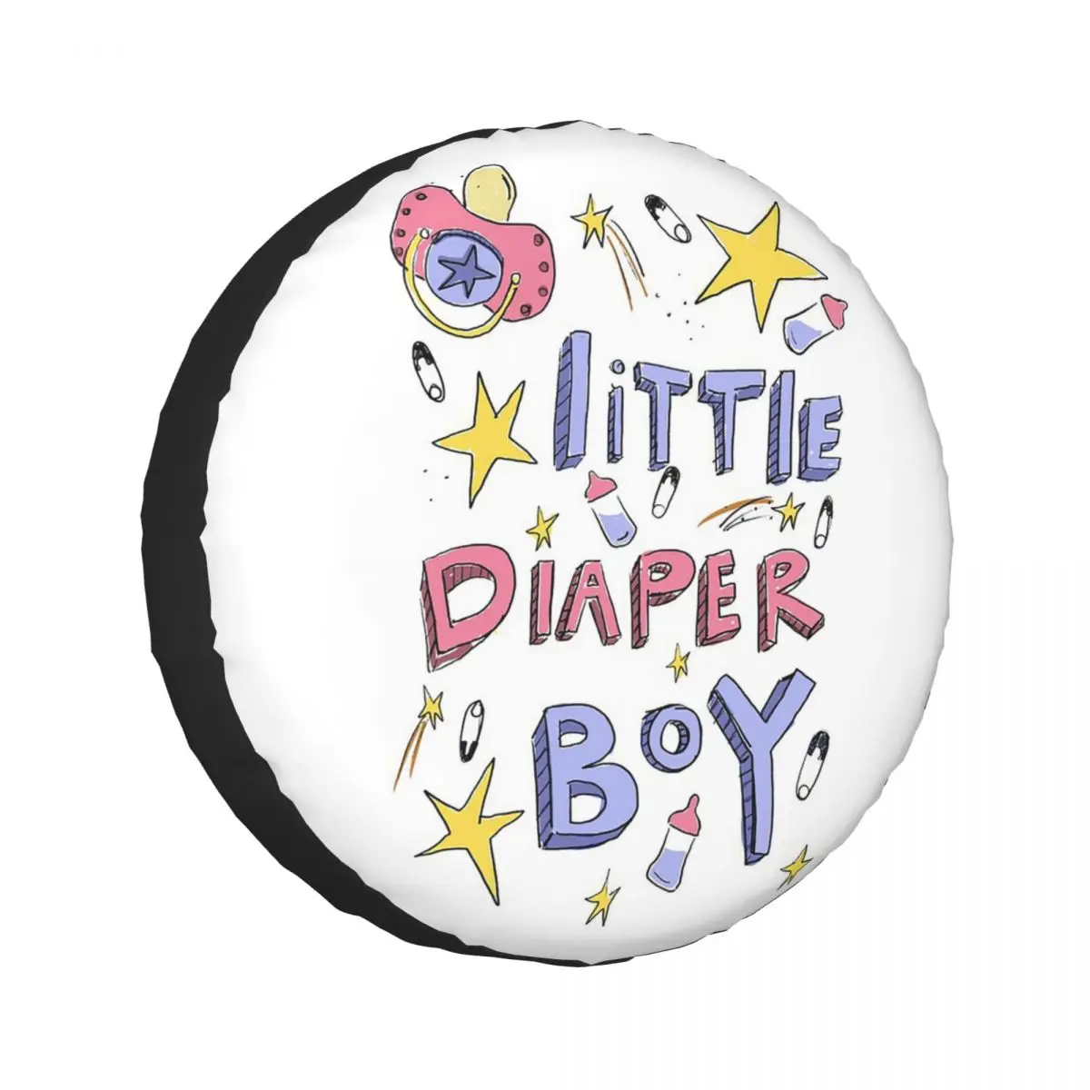 Custom Little Diaper Boy Abdl Tshirt Spare Tire Cover for Car Mitsubishi 4x4 Wheel Protector Covers 14