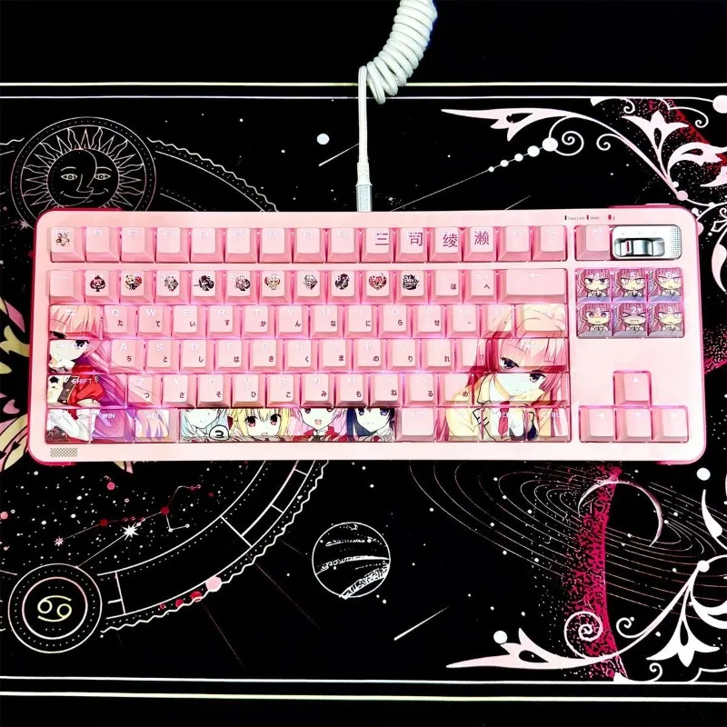 Mishiro AyaseTheme Anime Keycaps Mechanical Keyboard Original PBT Custom Cute Keycaps PC Game Keyboard Collection Gift Keycaps