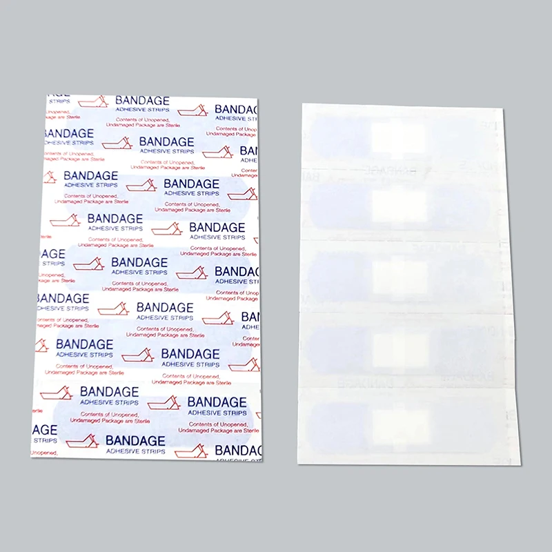 100Pcs Disposable First Aid Wound Plaster Medical Blue Metal Detectable Adhesive Band-aid For Food Hotel Restaurant Chef