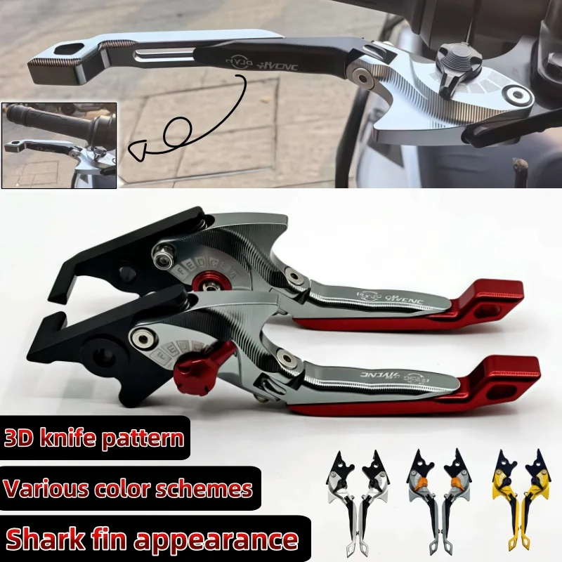 

For BMW F800GT 2013-18 F800ST 2006-15 F800S 2006-14 Motorcycle 5D shark head style brake lever foldable adjustable handle lever