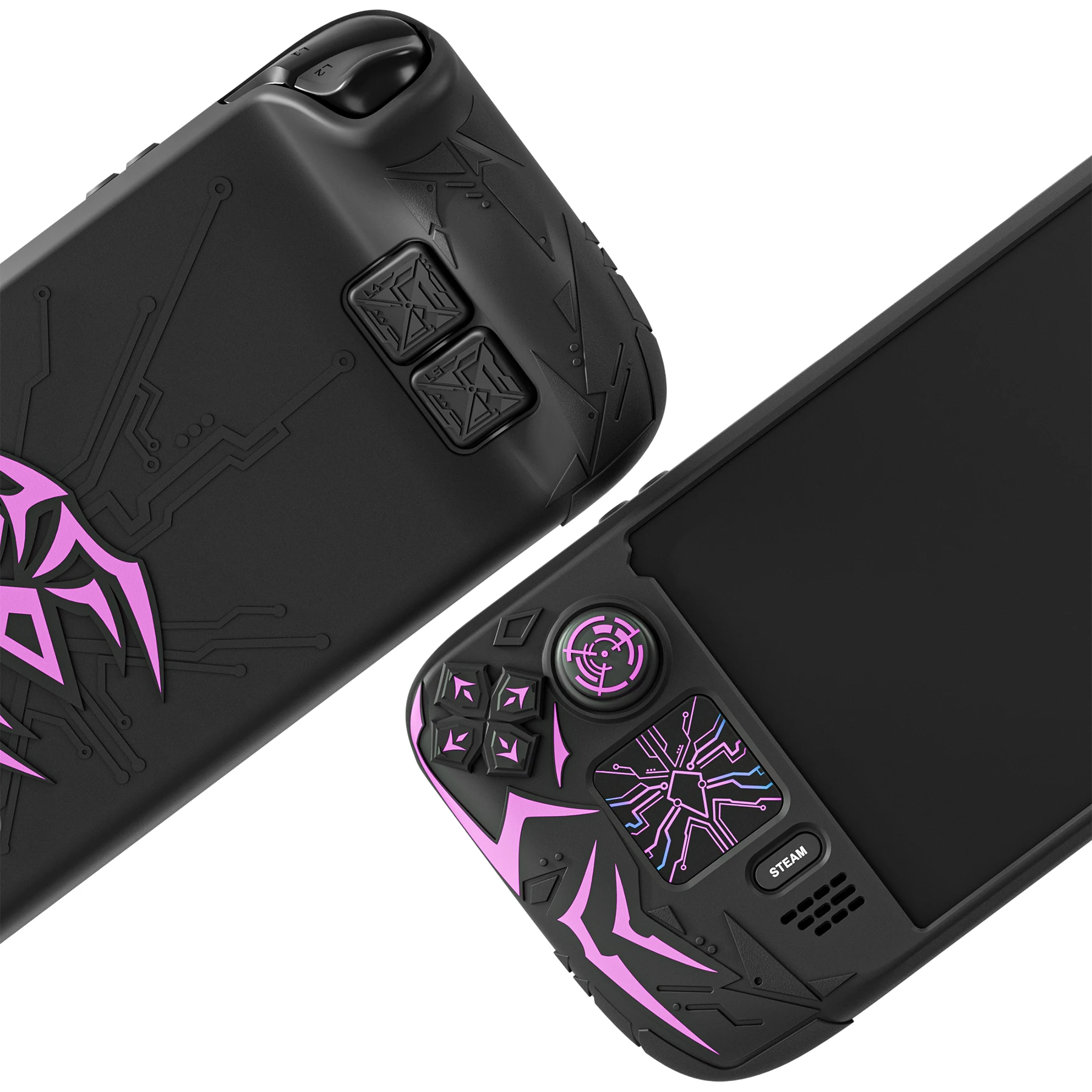 PlayVital Cyber Spider Protective Case for Steam Deck OLED/LCD, Anti-Slip Silicone Grip Cover with Back Button Enhancements - view 3