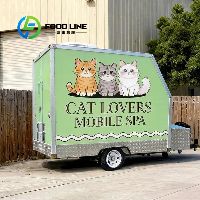 Portable Pet Beauty Service Trailer Self Contained System For Independent Outdoor Operation Without Dependence On Fixed