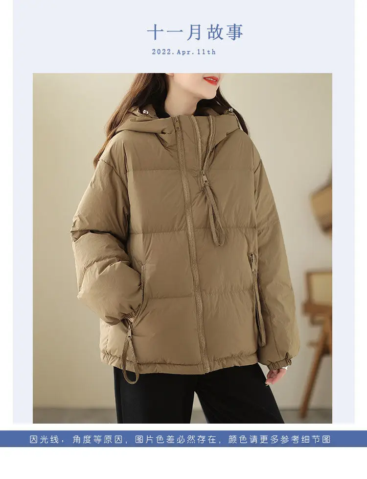 Down Cotton Jackets Women's Short Coat 2023 New Korean Loose Oversized Thick Jacket Fashion Hooded Popular Cotton Jacket Winter
