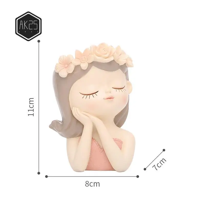 

AK25-Small Fairy Succulent Plant Pot Kit With Drainage Hole 4 Inch Indoor Cactus Pot Unique Cute Flower Vases Decor