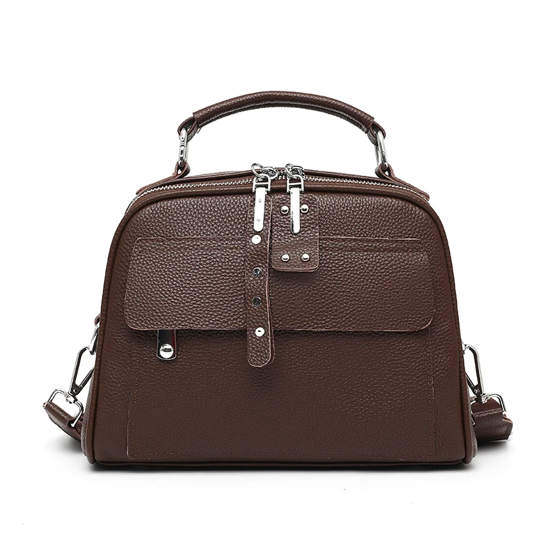 Fashion Genuine Leather Crossbody Bag Women Top Grain Handmade Shoulder Purse Cowhide Ladies Tote Handbag For Casual Daily Gift
