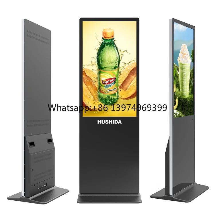 49 Inch Ultra Slim Lcd Advertising Player Kiosk Lcd Kiosk Floorstanding Advertising Display