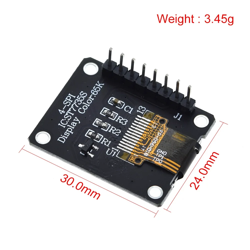 TZT TFT Display 0.96 / 1.3 inch IPS 7P SPI HD 65K Full Color LCD Module ST7735 Drive IC 80*160 (Not OLED) For Arduino