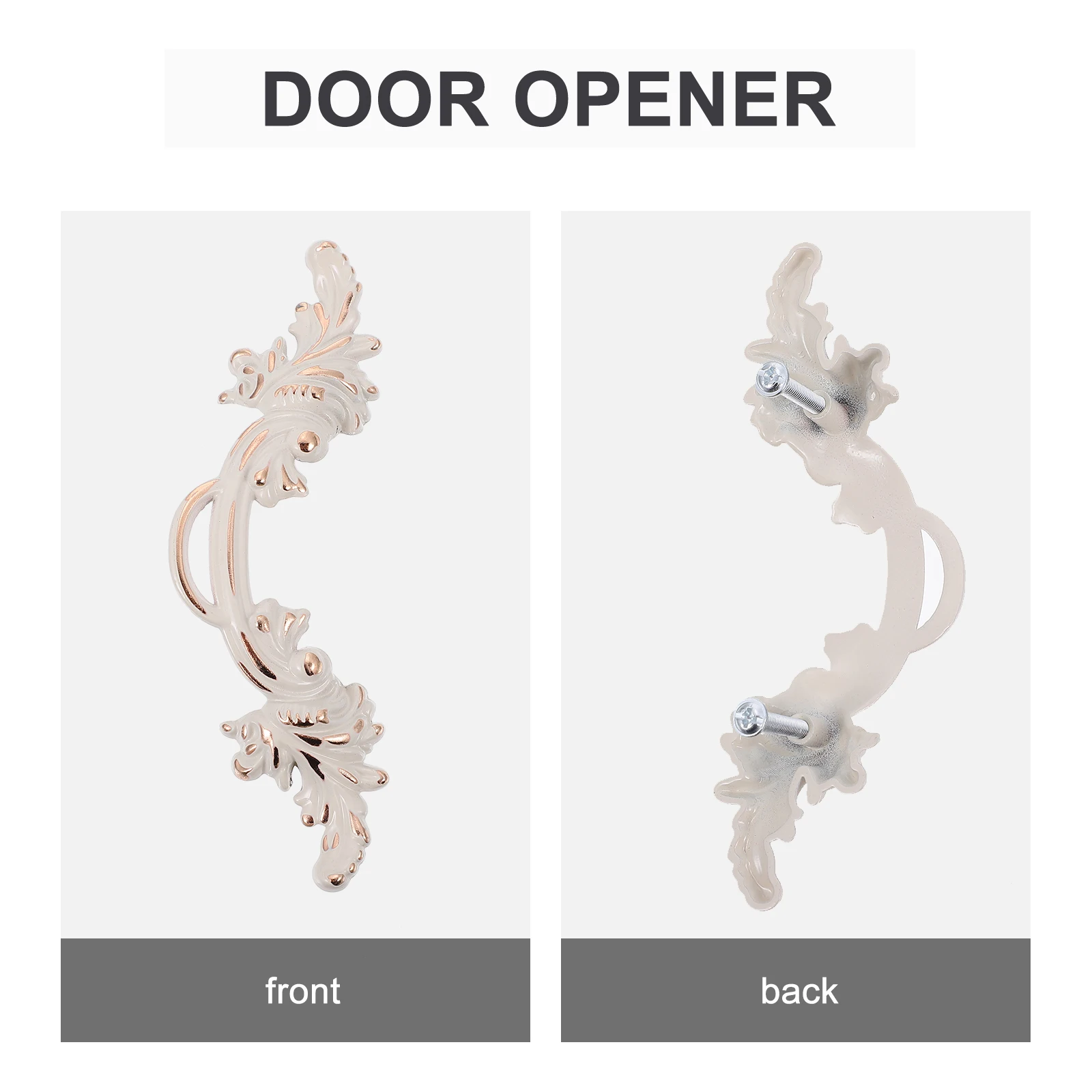 

2 pcs Zinc Alloy H les for Dresser Drawers Golden Wardrobe Cabinet Door Knob Pull Hardware Retro Style Wide Application