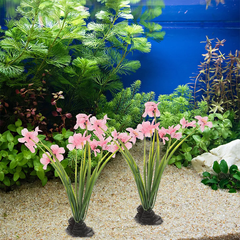 3Pcs Aquarium Fake Plants Plas - Aquarium Planted Set Up 评论和价格