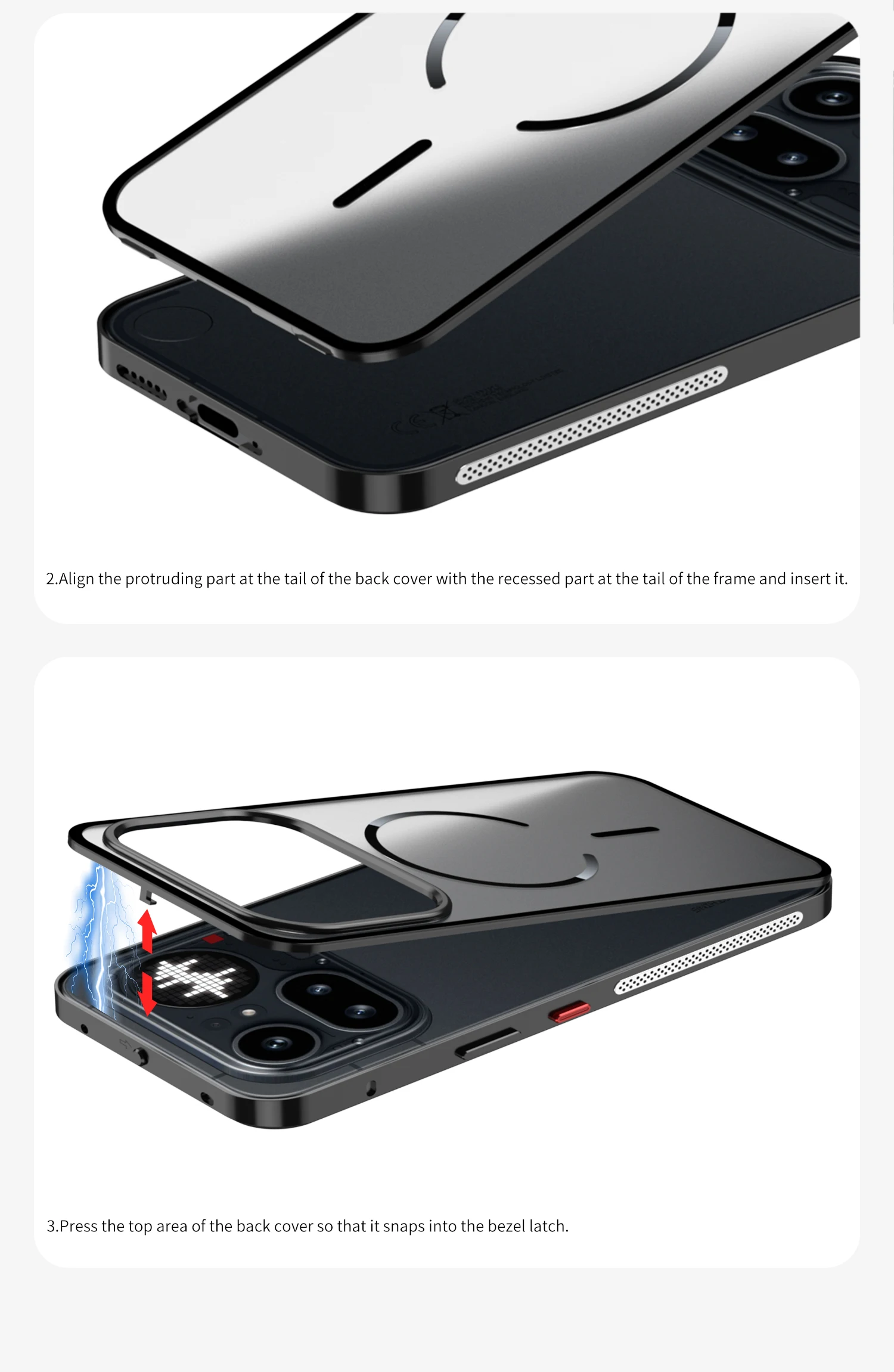 Für Nothing Phone 4a Pro 4apro: Mattierte Handyhülle mit magnetischem Metallrahmen, abnehmbar, für Magsafe, Aluminiumlegierungs-Schutzhülle. – Detail 15
