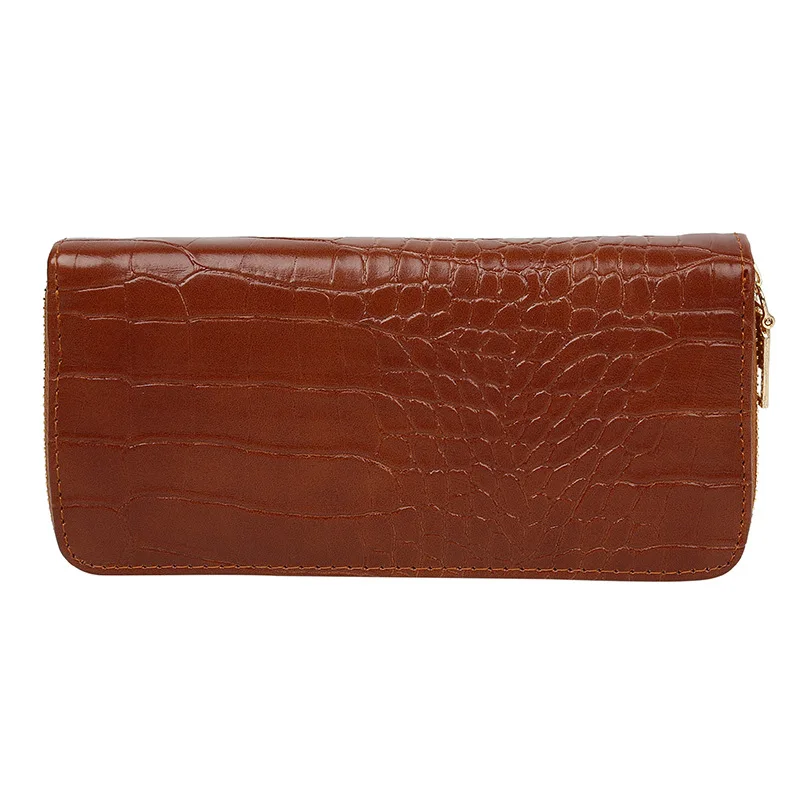 

2021 New Crocodile Pattern Clutch Women's Wallet Long Zip Clutch Women's Wallet Wallet Purse