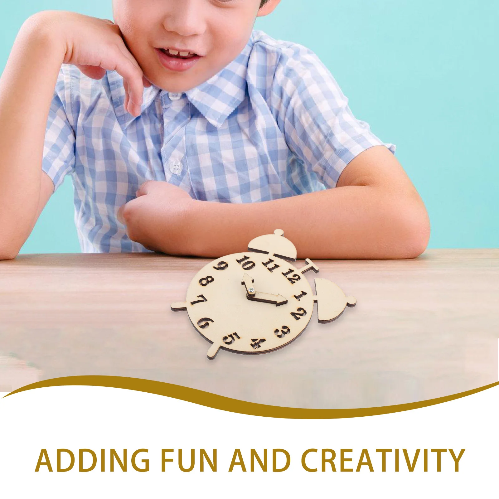 HAPINARY Houten Klok Kit Wiskunde Puzzel voor Kinderen Glad Leren Speelgoed Voorschoolse Educatieve Ambachtelijke Vervanging Druk Bord