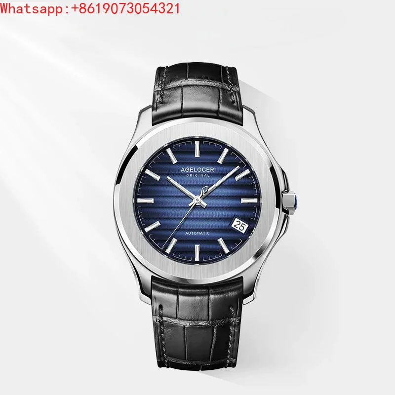 Reloj Mecánico de Moda para Hombre AGELOCER Original Baikal con Calendario Grande, del Gran Imperio Qin