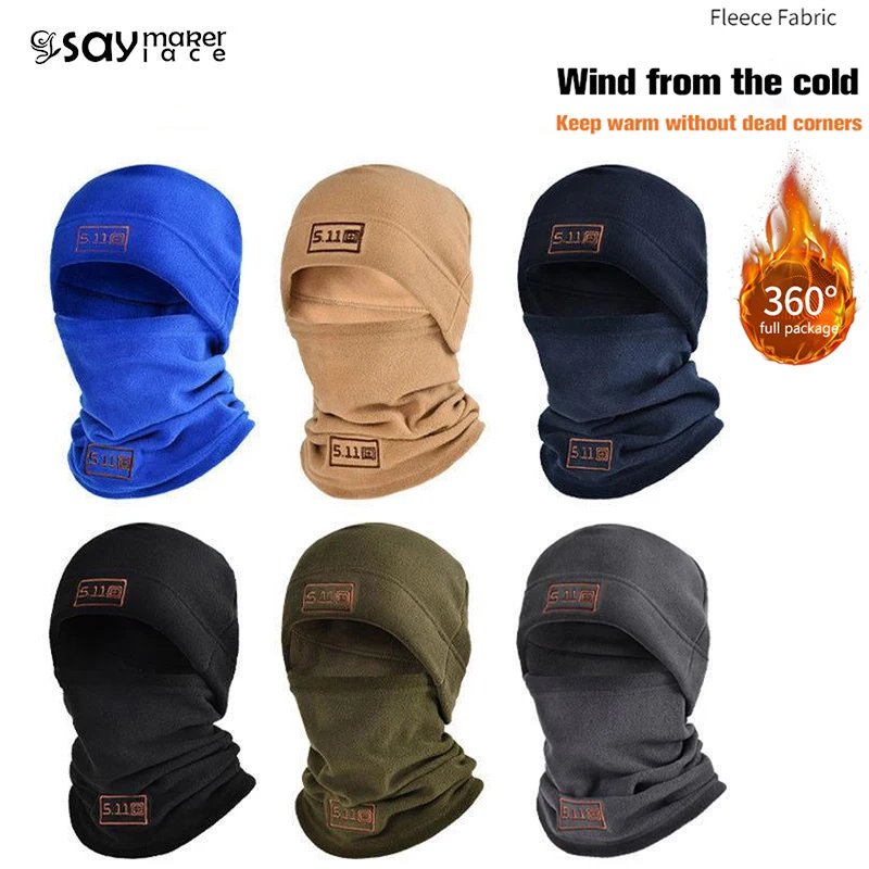 Winter Polar Coral Fleece Balaclava Men Face Mask Neck Warmer Beanies Thermal Head Cover Tactical Military Sports Scarf Ski Caps