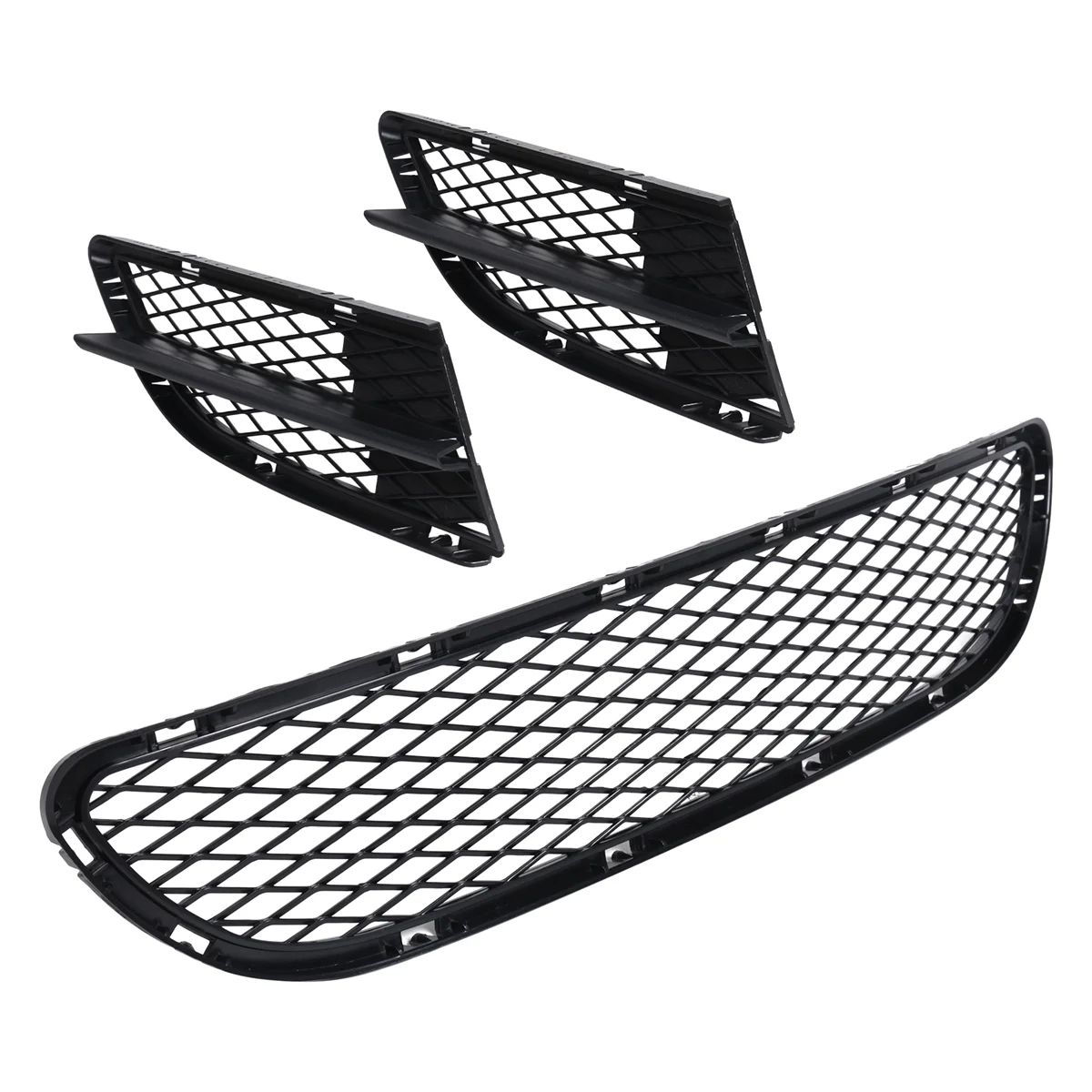 

A13Z_Car Set of 3 Front Lower Bumper Grille For BMW 3 Series E90 E91