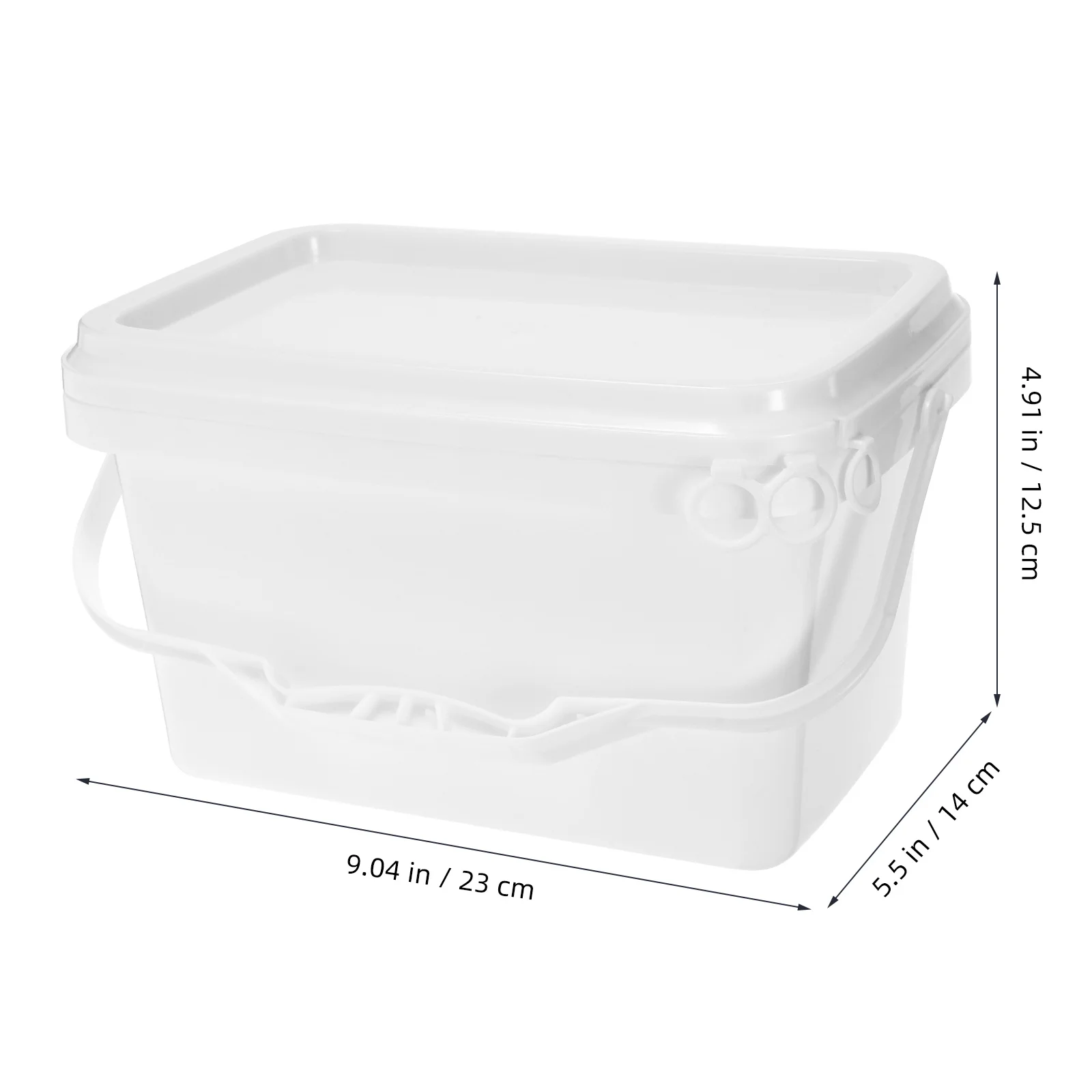 2pcs Paint With Lid Plastic Storage Bucket Square Color Mixing Bucket For Painting Outdoor Art Pigment Container Hand-Held Pail