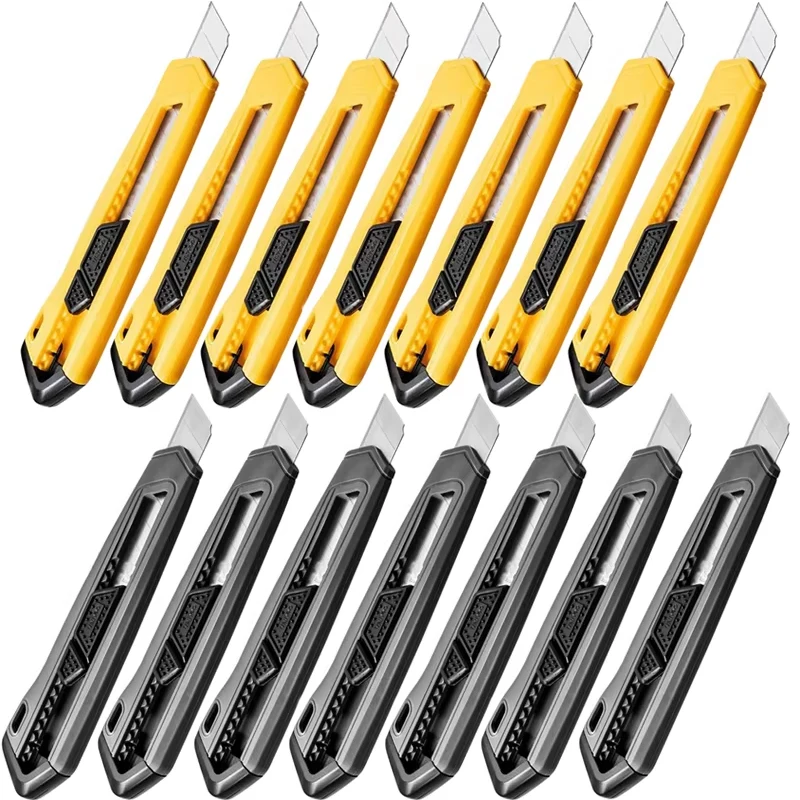 18mm Utility Knife SK5 Blade Heavy Duty Box Cutter ABS Plastic Handle Auto Lock Safety Cutting Tool For Office Home Warehouse