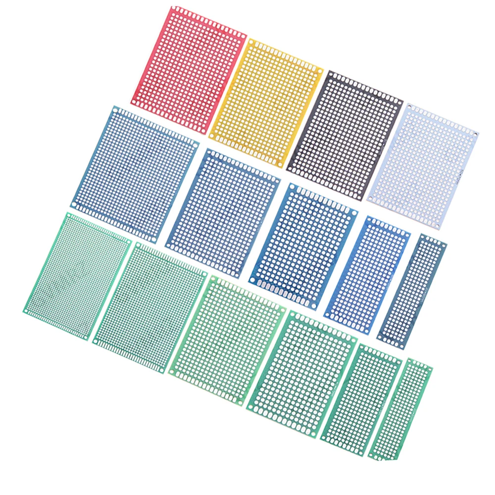1PCS 5X7 2X8 3X7 Double Sided PCB Prototype Board Universal Through Hole Perfboard Assorted Sizes and Colors for DIY Electronics