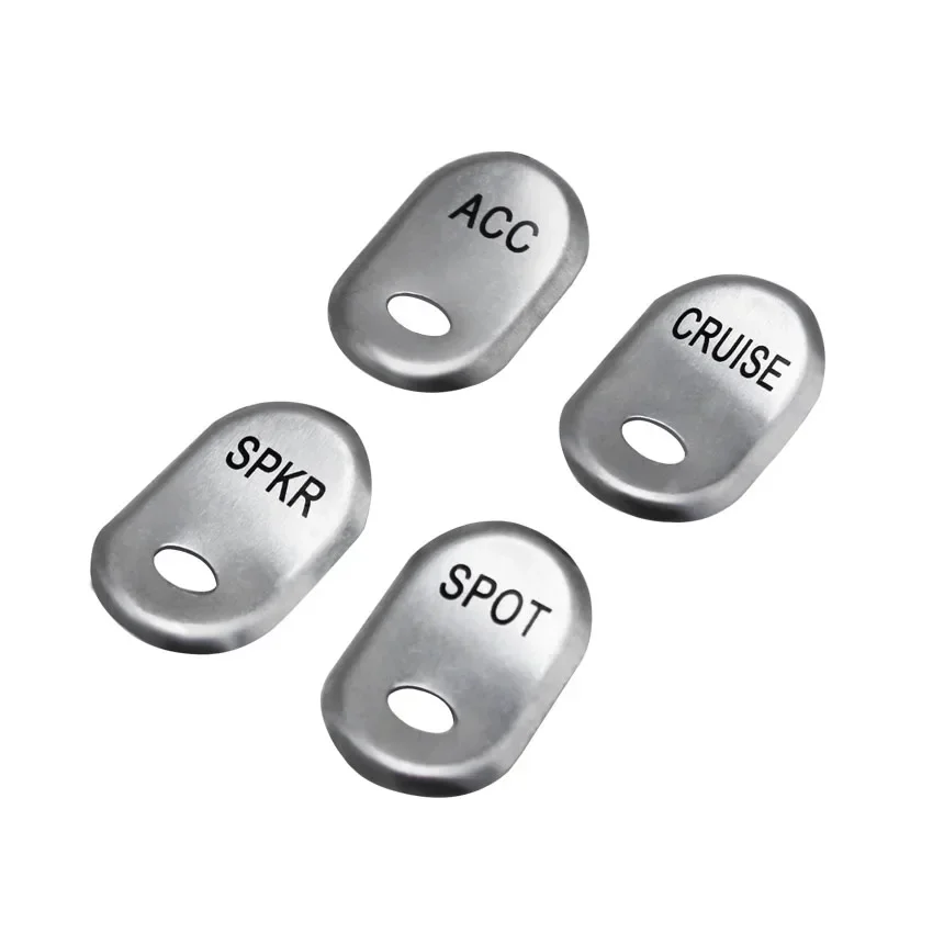 4pcs Chrome Steel Motorcycle Rocker Panel Switch Button Covers Cap Kit For Harley Touring Electra Glide FLHT FLTR 1996-2013