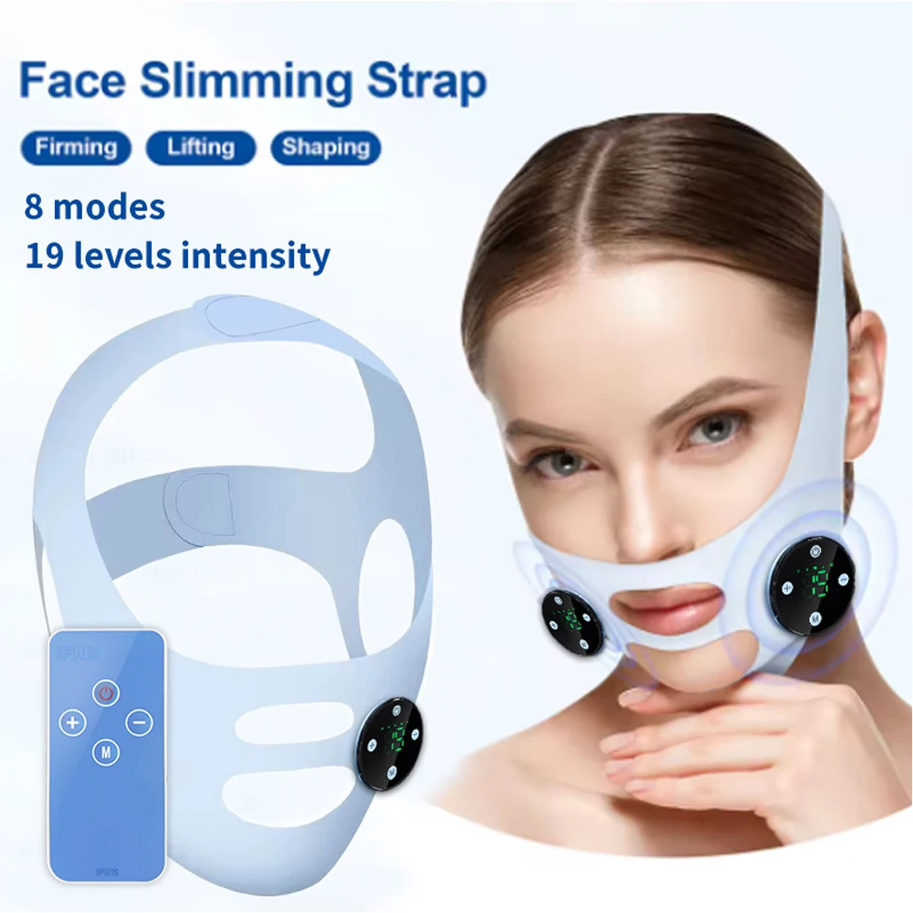 

EMS Face Lifting Device Face Slimming Bandage Facial Massage Strap Double Chin Removal Device V Line Lift Belt Skin Care Tools