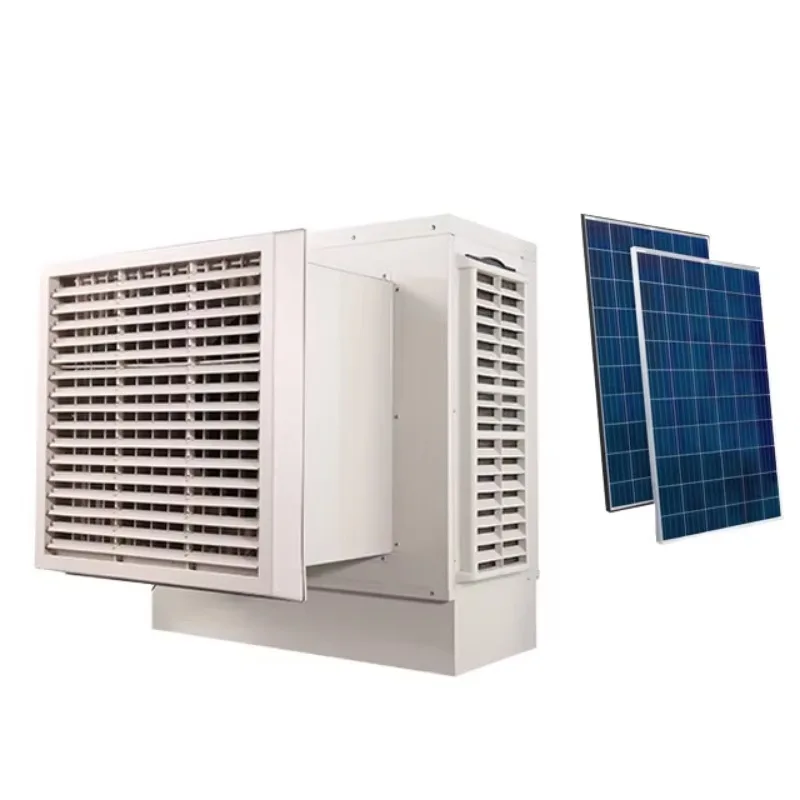 

AC/DC 220V/12V Rechargeable Solar Window Evaporative Cooler Cooling-Only Air Conditioner For Outdoor Use For Households Hotels