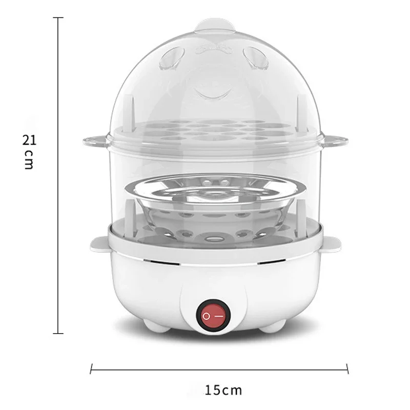 Multifunction Egg Steamer Double Layers Electric Egg Boiler Corn Milk Rapid Breakfast Cooking Egg Steamer Appliances Kitchen