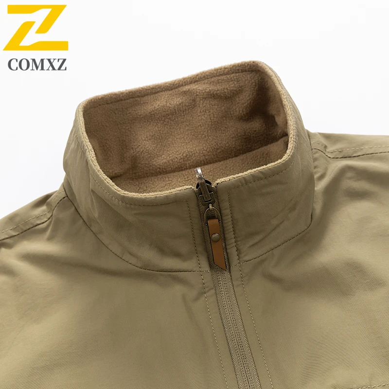 Winter Fleece Sleeveless Men's Ski Camping Vest Casual Double-sided Wool Warm Work Waistcoat 2025 New Cold-proof Fishing Vests