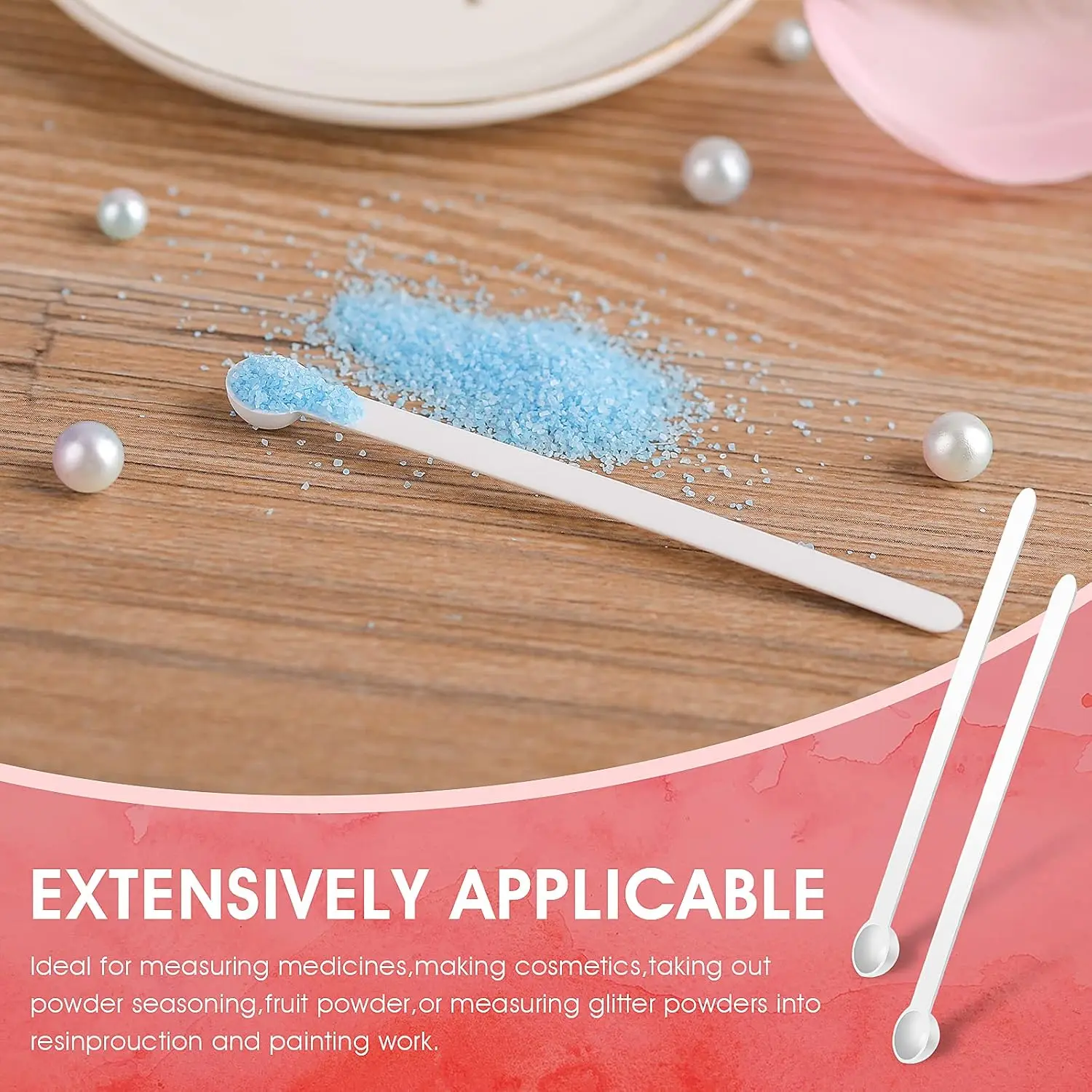 200Pcs Mini Measuring Spoons 0.15ml Micro Powder Scoop for Sugar Cosmetics Coffee Milk Glitter Measurement Tools Supplies