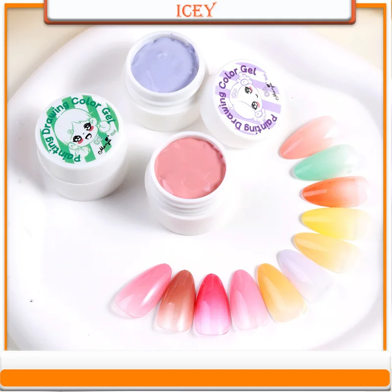 

Icey Beauty 5ml Free Wash Quick Drying Color Printing Adhesive with Full and Smooth Colors and A Silky Pat Adhesive