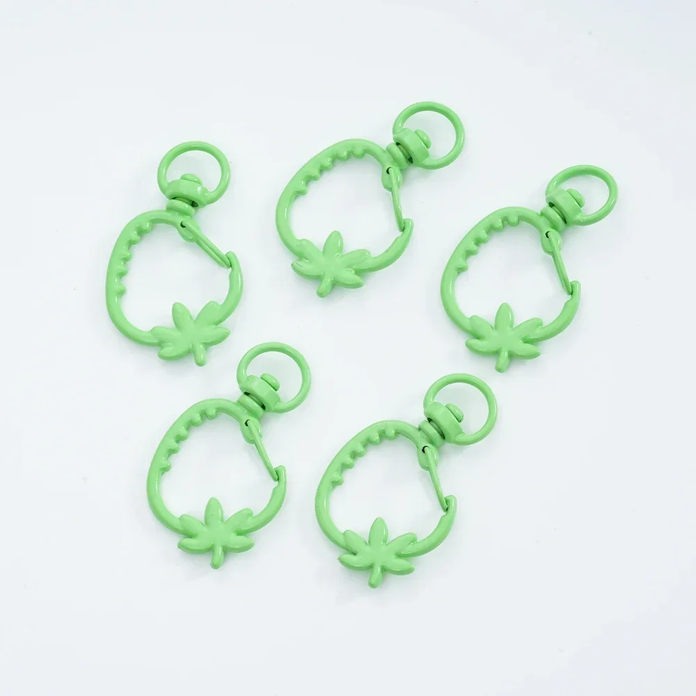 Strawberry Shape Baking Paint Snap Hook Colorful Lobster Key Clasps Dolls/Label Candy Color For Jewelry Making DIY
