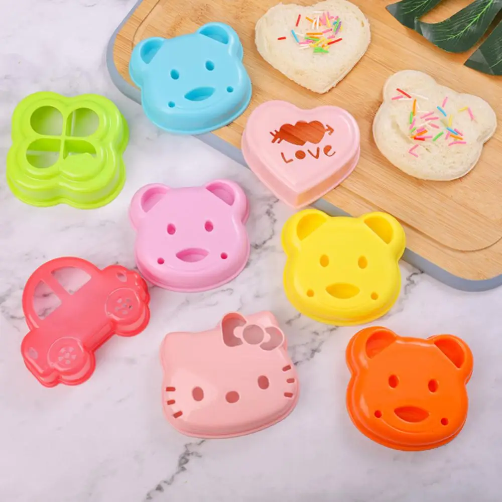 Sandwich Cutter Mini Cartoon Bear Squirrel Sea Dog Bread Knife Sandwich Cutter Sealer Kitchen DIY Kids Bento Lunch Baking Mold