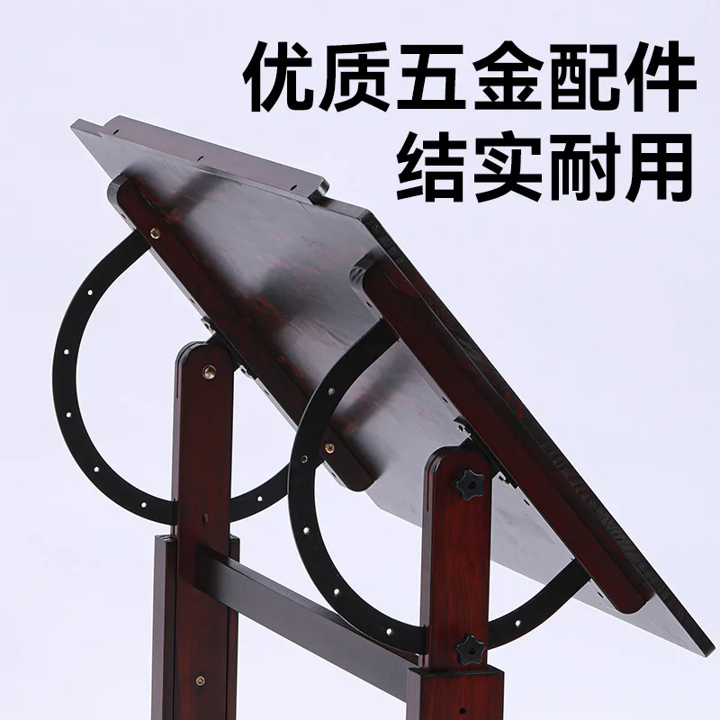 Solid wood painting table worktable adjustable height tilt lift studio classroom art drawing