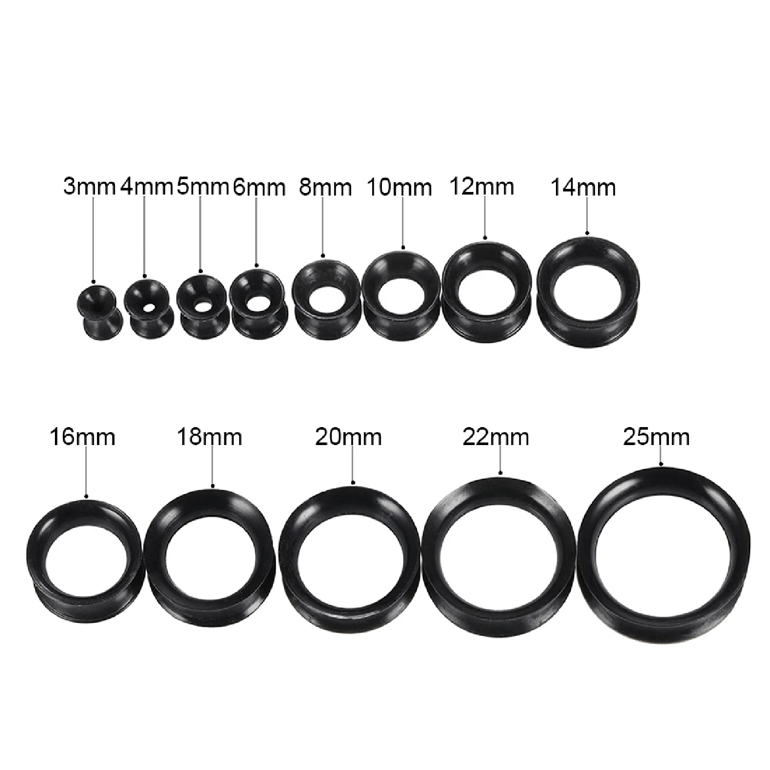 2pcs/lot 3-16MM Flexible Silikon Ohrstöpfer und Tunnel Ohrpiercings Earlets Ohr Tragen Expander Ohr Erweiterungen Körper Schmuck – Detail 19