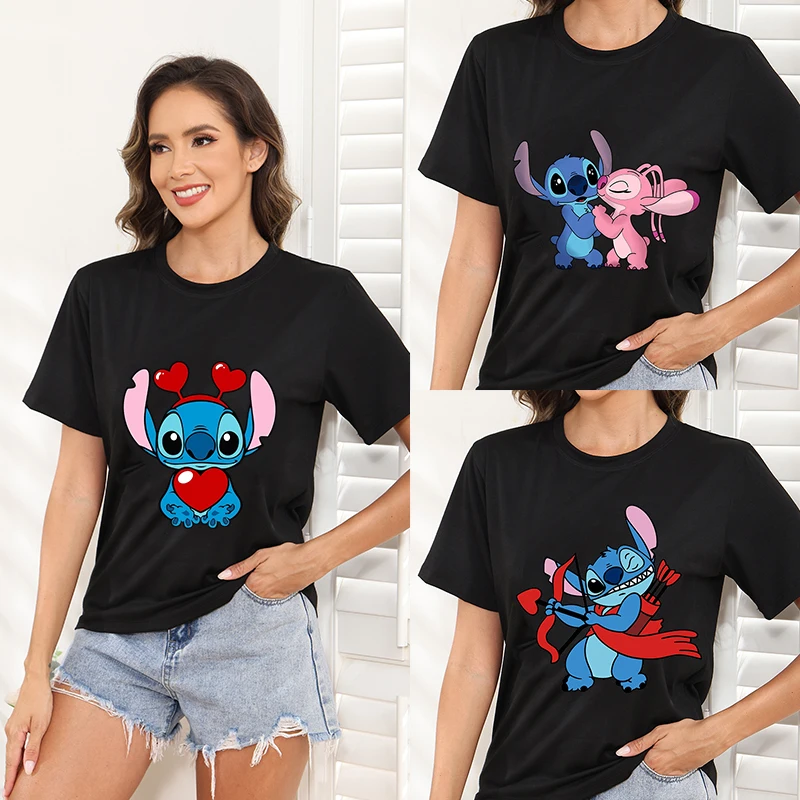 

Cartoon Woman Clothing Tees Custom Y2k Disney Clothes Printed New Summer Short Sleeve Tops Reviews Many Clothes Family T Shirt