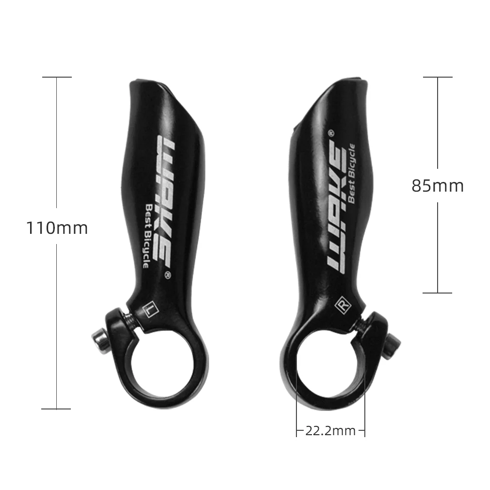 Wake Bike Bicycle Accessories Mountain Road Small Auxiliary Handlebar Vice Bar Ends Horn Aluminum Alloy for MTB BMX Cycling