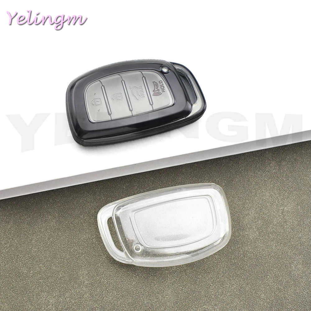 Transparente Autoschlüsselhülle für Hyundai Ix35 I40 I20 I10 Tucson Elantra Creta Sonata Ioniq Accent Creata Smart Remote Fobs Cover