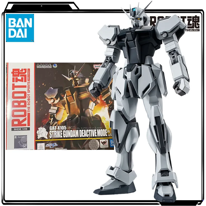 

Bandai натуральная аниме-фигурка ROBOT GAT-X105 Strike Gundam 125 мм, экшн-фигурка, игрушки для мальчиков, детский подарок, Коллекционная модель, орнамент