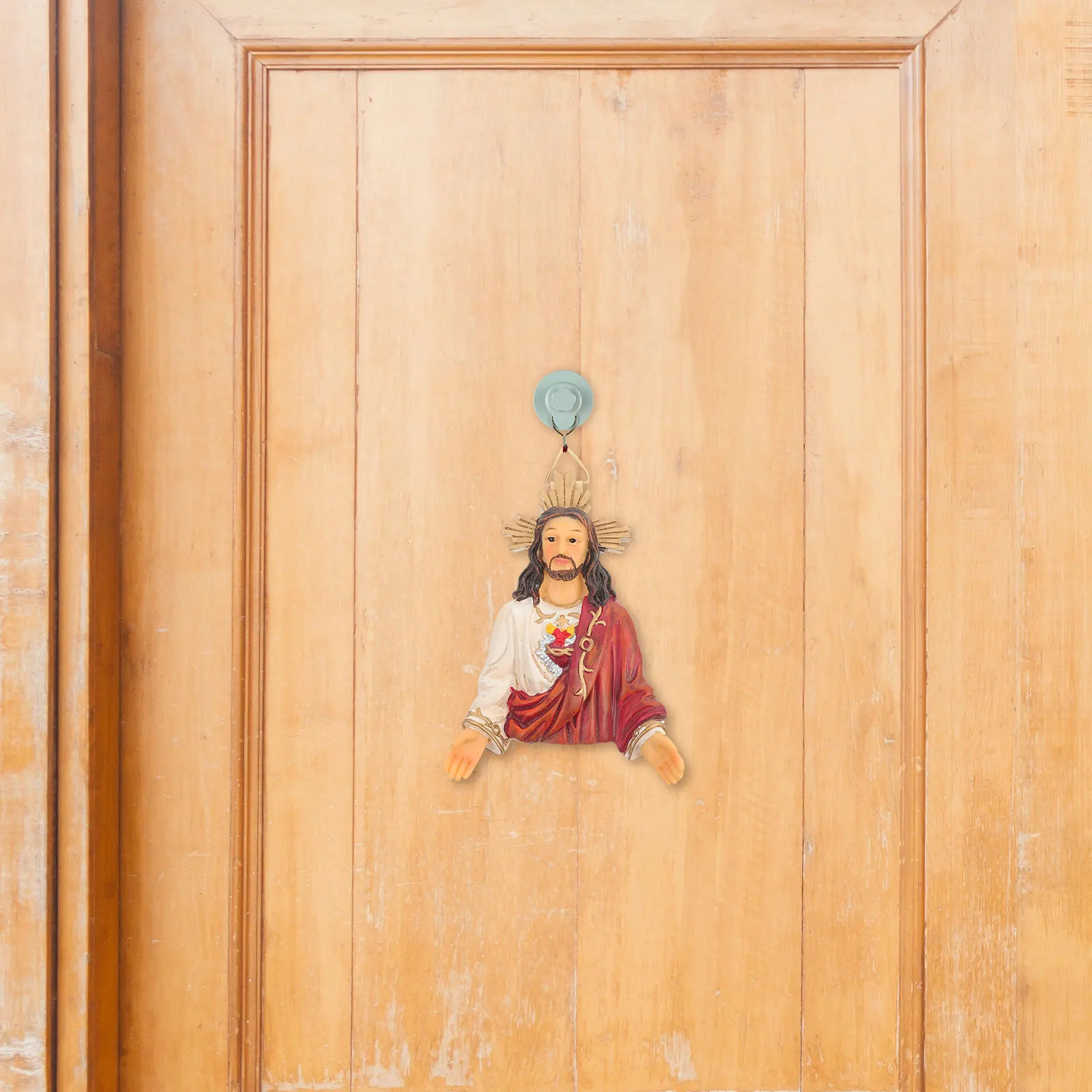 

1pc Resin Jesus Desktop Catholic Decor Resin Sculpture Statue Bust Figurine Church Bedroom Office Mini Model Ornament