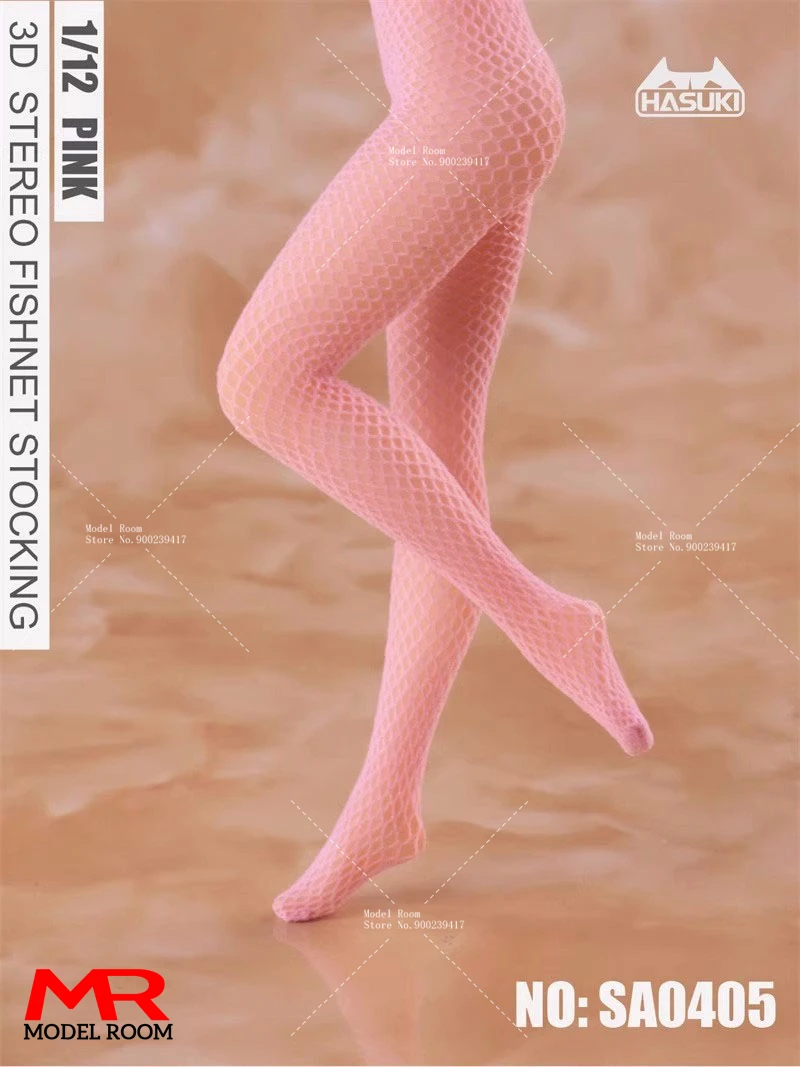 HASUKI SA04 1/12 Scale 3D Fishnet Stockings Seamless Socks Clothes Accessories Model Fit 6\'\' Female Soldier Action Figure Body