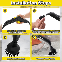 A21F-Round Brush For Karcher Steam Cleaner Accessories–SC1 SC2 SC3 SC4 SC5 CTK10 CTK20